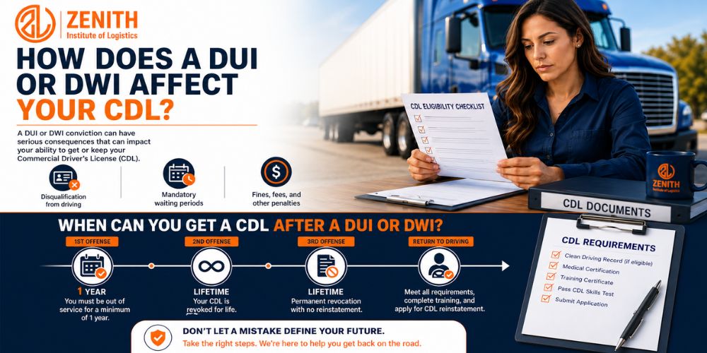 How a DUI or DWI affects CDL eligibility